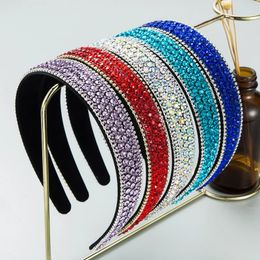 5PCS Color Full Diamonds Shiny Headbands Fashion Hair Accessories For Women Trend Casual Hairband Hair Bands Girl Headwear High-grade