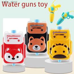 Gun Toys Toy water gunChildren Summer Outdoor Mini Cartoon Animals Baby Backpack Water Gun Beach Pool Party Fight Gun Toy for Kids FavorL2404