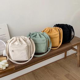 Evening Bags Fashion Luggage & Women's Handbags Shoulder Simple Retro Corduroy Drawstring Mini Casual Shopping Travel Bolsa Feminina