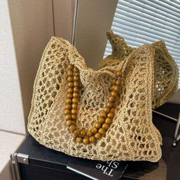 Totes Bohemian Straw Bag Summer Handmade Beach Large Capacity Shoulder Vacation Rattan Outdoors Seaside Handbag Bolsas