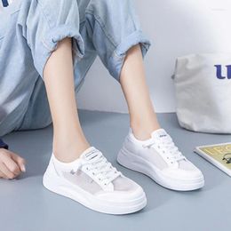 Casual Shoes Comemore White Skate Women's Spring Summer 2024 Mesh Breathable Thick Bottom Shoe Sneakers Platform