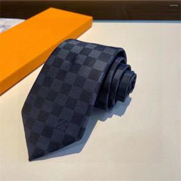 Cravat Luxury Designer Men 's Letter Tie Silk Necktie Black Blue Aldult Jacquard 파티 웨딩 사업 짠 패션 디자인 하와이 목