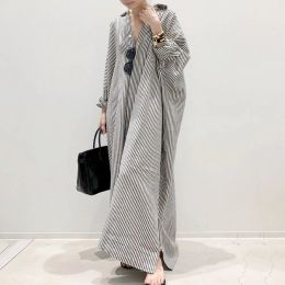 Pillows Loose Maternity Breastfeeding Blouse Dress Spring Autumn Women Long Sleeve Stripe Nursing Shirt Dress Vestido Pregnancy Clothing