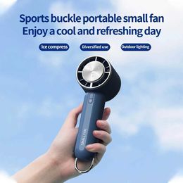 Other Appliances 2024 new handheld portable fan charging with flash air cooler pocket fan outdoor camping portable air conditioning J240423