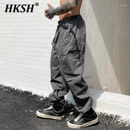 Men's Pants HKSH Trend American Retro Streetwear Quick Dry Loose Fit Workwear Tide Punk Straight Original Brand Overalls HK0933