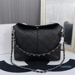 Famous Brand tote bag boy designer Real Leather silver Chains Messenger 31cm hobo crossbody flap Women purse tote wallet