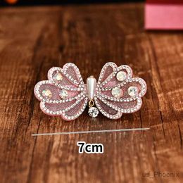 Hair Accessories 2Pcs/Set Children Cute Pearl Rabbit Ear Hairball Butterfly Ornament Hair Clips Girls Lovely Shiny Hairpins Kids Hair Accessories