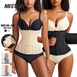 MISTHIN Waist Trainer Body Shaper 10 Steel Bone Top Support Postpartum Girdle Slimming Belly Cincher Tummy Control Shapewear 240415