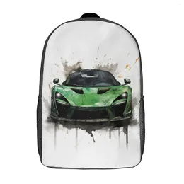 Backpack Fantastic Sports Car Ink Drawing Hyper Artistic Travel Backpacks Men Modern High School Bags Design Big Rucksack