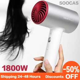 Dryer SOOCAS Original Hair Dryer 1800W Professional Electric Hairdryer Machine 3 Gear Wind Speed Hot And Cold Hair Styling Tools