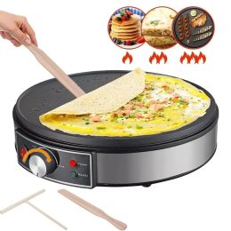 Appliances Electric Crepe Maker Machine Pancake Machine With Nonstick Griddle Batter Spreader Crepes Maker 1000W Kitchen Cooking Tools