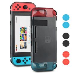 Switch Case TPU AntiScratch Back Case Cover for Switch Ergonomic Accessories Skin With JoyCon Thumb Grips6250953