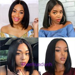Wholesale all wigs for women outlet New U-shaped synthetic fiber headband wig womens BOB short straight hair seamless extension U Part Wig