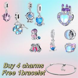 Classic Designer Women's Charm Bracelet Fairy Tale Town Series Dream Castle Unicorn S925 DIY Fit Pandoras Bracelet Luxury Jewelry Gift for Mom