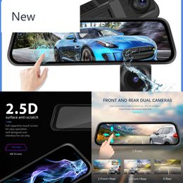 New 6.99 Inch Full HD 1080P Rearview Mirror Automobile Dash Cam IPS Touch Screen Car Driving Recorder with Rear View Camera