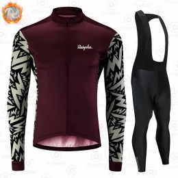 Sets 2022 Ralvpha Winter Thermal Fleece Cycling Jersey Set Men Mountian Bicycle Clothing Wear Ropa Ciclismo New Bike Racing Raphaful