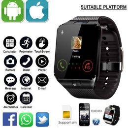 Watches DZ09 smart card watches movement step Metre smart phone watches 2 g SIM TF waterproof camera watches the GSM mobile phone large