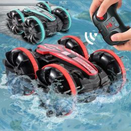 Cars 2.4 G Waterproof Water & Land Dual Model 2 IN 1 360° Rotate Drift Remote Control Vehicle RC Stunt Cars Toys for Kid Boy Children