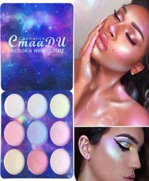 CmaaDu Chameleon 9 Colorsset Pro Luminous Glitter Eye Shadow Powder Palette Holographic Shimmer Radiant Makeup Palettes1943737