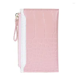 Wallets 2024 Crocodile Pattern Women's Card Clip Bag Zero Wallet Zipper Multiple Positions Fixed Company