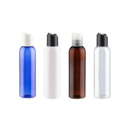 Suits 150ml Coloured Empty Plastic Lotion Bottles with Disc Top Screw Cap 150cc Clear Black Shampoo Pet Cosmetic Bottles 5 Oz Cosmetics