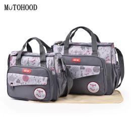 Supplies Motohood 3pcs Mummy Maternity Nappy Bag Sets Large Capacity Nappy Bag Travel Nursing Bag for Baby Care Women's Fashion Bag