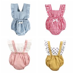 One-Pieces Sanlutoz Princess Baby Girls Bodysuits Cotton Baby Girl Clothing for Newborn Cute Summer Baby Bodysuit