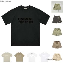 of fear esse Designer T Shirt Men's Tshirts Classic Embroidered Badge Loose Cotton Small Round Neck Island esstenial Tshirt essentialsclothing T-Shirt Shorts 151