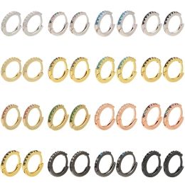 Earrings ZHUKOU 13x14mm one pair crystal hoop earrings for women Jewellery DIY small earrings hooks Jewellery accessories making model:VE82