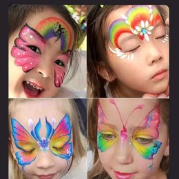 Body Paint 2024 New White Face Painting Stencils Templates Professional Body Art Fairy Clown Dolphin Plastic Makeup Tools d240424