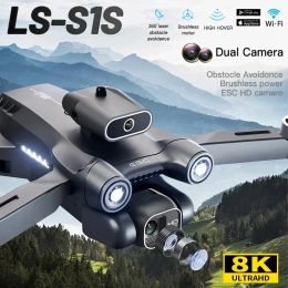 Drones Brand S1S Rc Drone 8K Professinal GPS 4K Dual Camera Optical Flow Localization Fourway Obstacle Avoidance Children Toys Gift