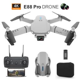 Drones Drone E88 Pro 4K HD Dual Camera WiFi FPV Professional RC Quadcopter Toys 360 ° roll Oneclick Detach