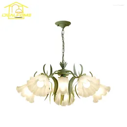 Chandeliers French Design Pastoral Rual Lilac Flowers Chandelier Lighting LED E27 Home Decor Living/Dining/Princess Room Restaurant Bedroom