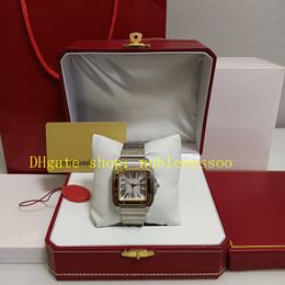 2 Style Authentic Picture Ladies With Box Papers Watches Women 34mm Quartz Movement Silver Dial Yellow Gold Two Tone Steel Bracelet W2SA0016 Women's Dress Watch