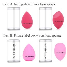 Eyeliner 100pcs Custom Makeup Sponge with Box Oem Beauti Blender Cosmetic Puff for Foundation Cream Make Up Blender Soft Wholesale