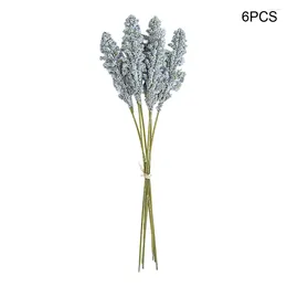 Decorative Flowers 6pcs Pastoral Fake For Wedding Artificial Flower Wheat Grass Realistic Home Decor Table Centrepieces Party Arrangement