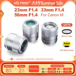 Philtres Viltrox 23mm 33mm 56mm Eos M Lens F1.4 Apsc Af Auto Focus Stm Large Aperture Lens for Canon Eos M Mount M5 M6 M6ii M50 M100