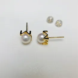 Stud Earrings AB859Lefei Fashion Classic Fine Luxury Simple Strong Luster 6-7mm Freshwater Round Pearl Square Earring Women 925 Silver