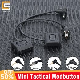 Lights Mini Tactical Modbutton SF Crane Laser 2.5mm 3.5mm Plug Pressure Switch Fit 20mm Picatinny MLok Keymod Rail Weapon Accessory