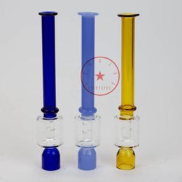 Latest Smoking Colorful Pyrex Glass Pipes Filter Handpipes Cigarette Holder Bubbler Dabber Tips Portable Innovative Waterpipe Oil Rigs Straw Hand Tube DHL