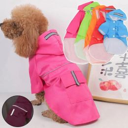Raincoats Pet Dog Waterproof Raincoat Small Large Dogs Reflective Rain Coat Waterproof Jacket Dog Outdoor Clothes Breathable Puppy Clothes