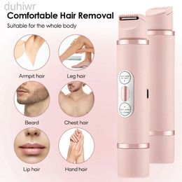 Epilator Electric Double Head Shaver for Women Painless Full Body Trimmer Portable Underarm Leg Epilator Facial Hair Removal Tools d240424