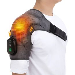Electric Heating Back Shoulder Brace Heating Shoulder Massage Support Adjustable Led Heating Belt For Arthritis Joint Injury 240408