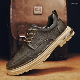 Casual Shoes Italian Brand Men's Versatile Oxford Fashionable Outdoor Hiking Retro Khaki Work Clothes Simple Lace Up