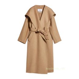 Designer Coats Cashmere Coats luksusowe płaszcze max mara damski ręcznie pure kaszmirowy płaszcz na wielbłąda