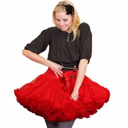 Women Teen Mini Skirt Pettiskirt S M L Ruffle Chiffon Ballet Tull Summer Tutu Skirts In Womens Adult Costume 240418