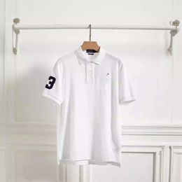 T-Shirts Ralp Mens Classic Big Short Sleeved Versatile Polo Shirt With Double K Quality Top