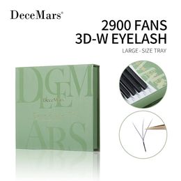 DeceMars Large Amount 3D W Eyelash Extension Large-size Tray 2900 Fans 240423