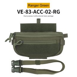 Bags Compact Abdominal Dangler Pack with Hook and Loop Tactical Dump Drop Pouch Tactical Mini Drop Pouch for Tactical Vest Chest Rig