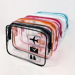 Storage Bags Transparent Cosmetic Bag PVC Women Zipper Clear Makeup Beauty Case Travel Make Up Organiser Bath Toiletry Wash Bagy